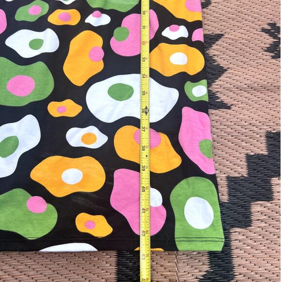 Nooworks | NWOT Olive Egg Psychedelic Print Mock Neck Midi Dress Size XS - Picture 6 of 6